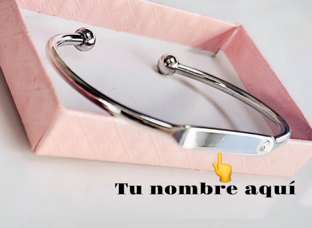 Pulsera abierta personalizada con tus textos