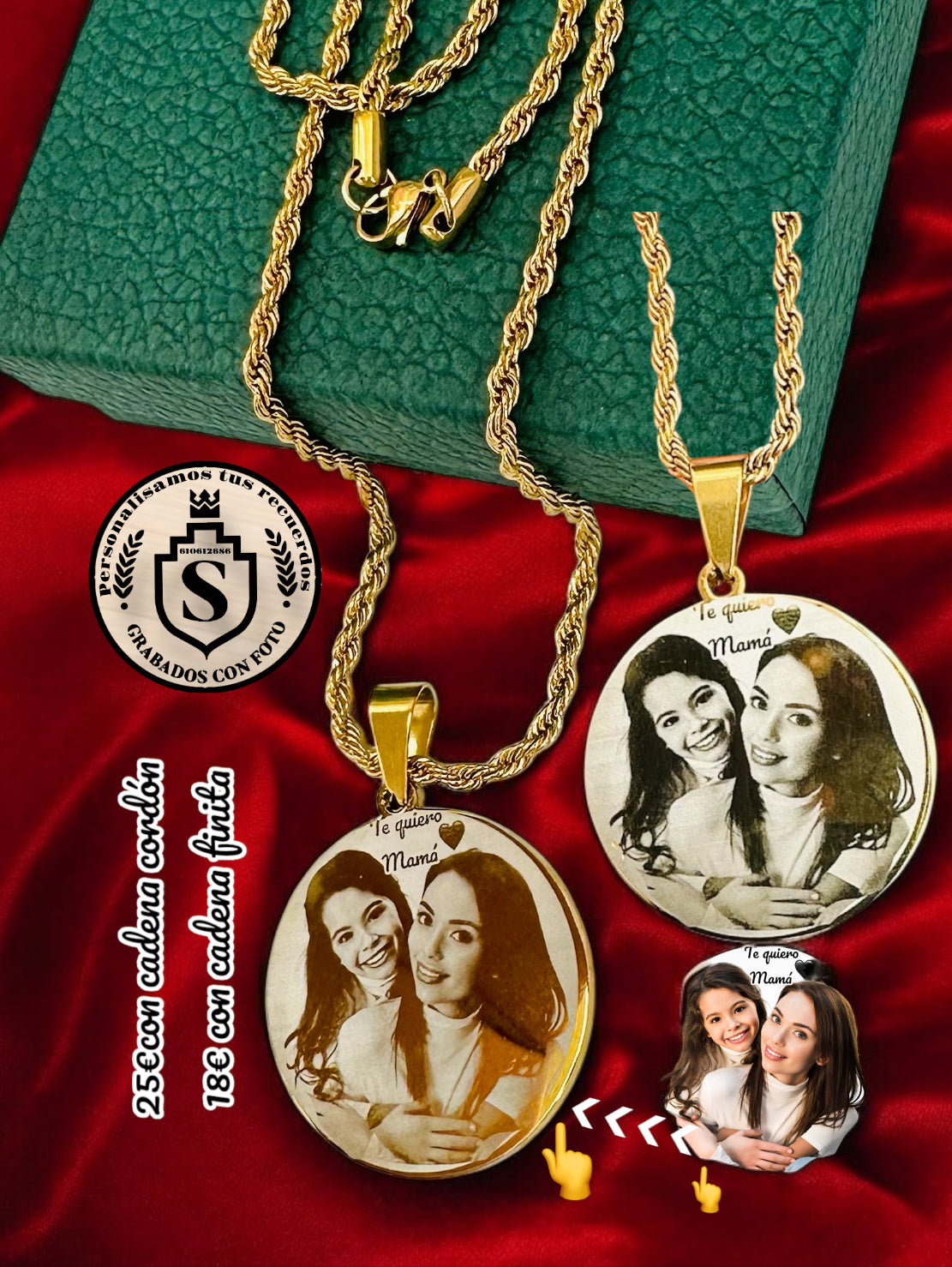 Chapa redonda 34mm con foto