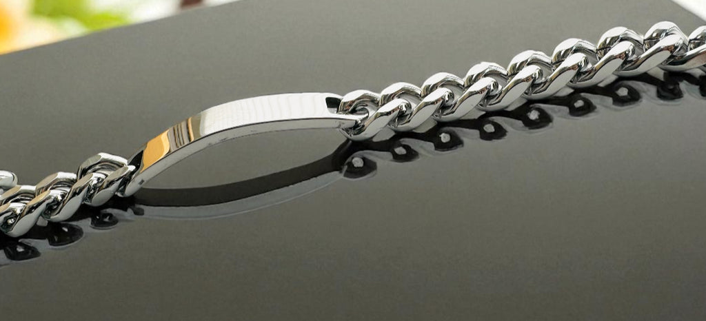 Pulsera acero plateada