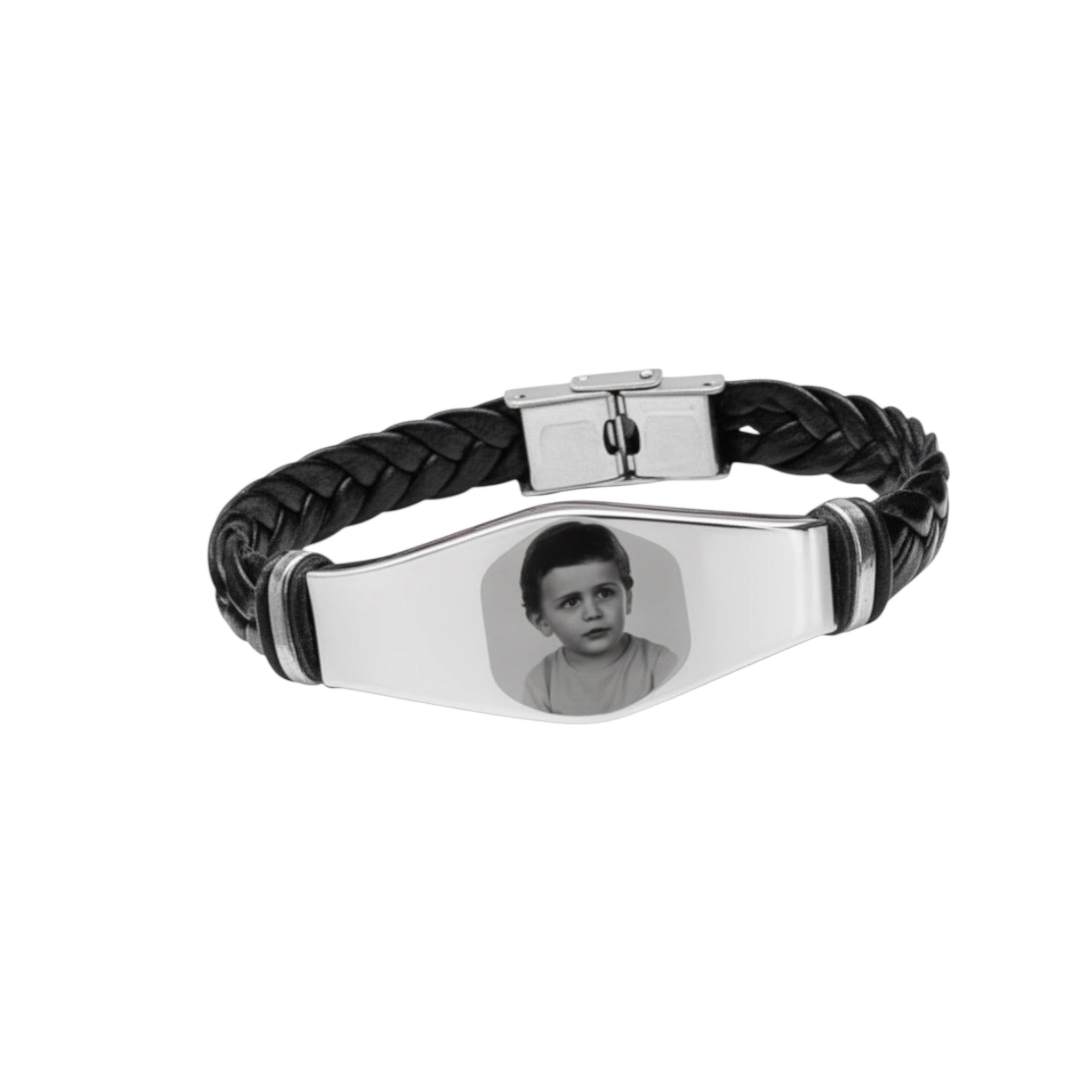Pulsera cuerina con foto
