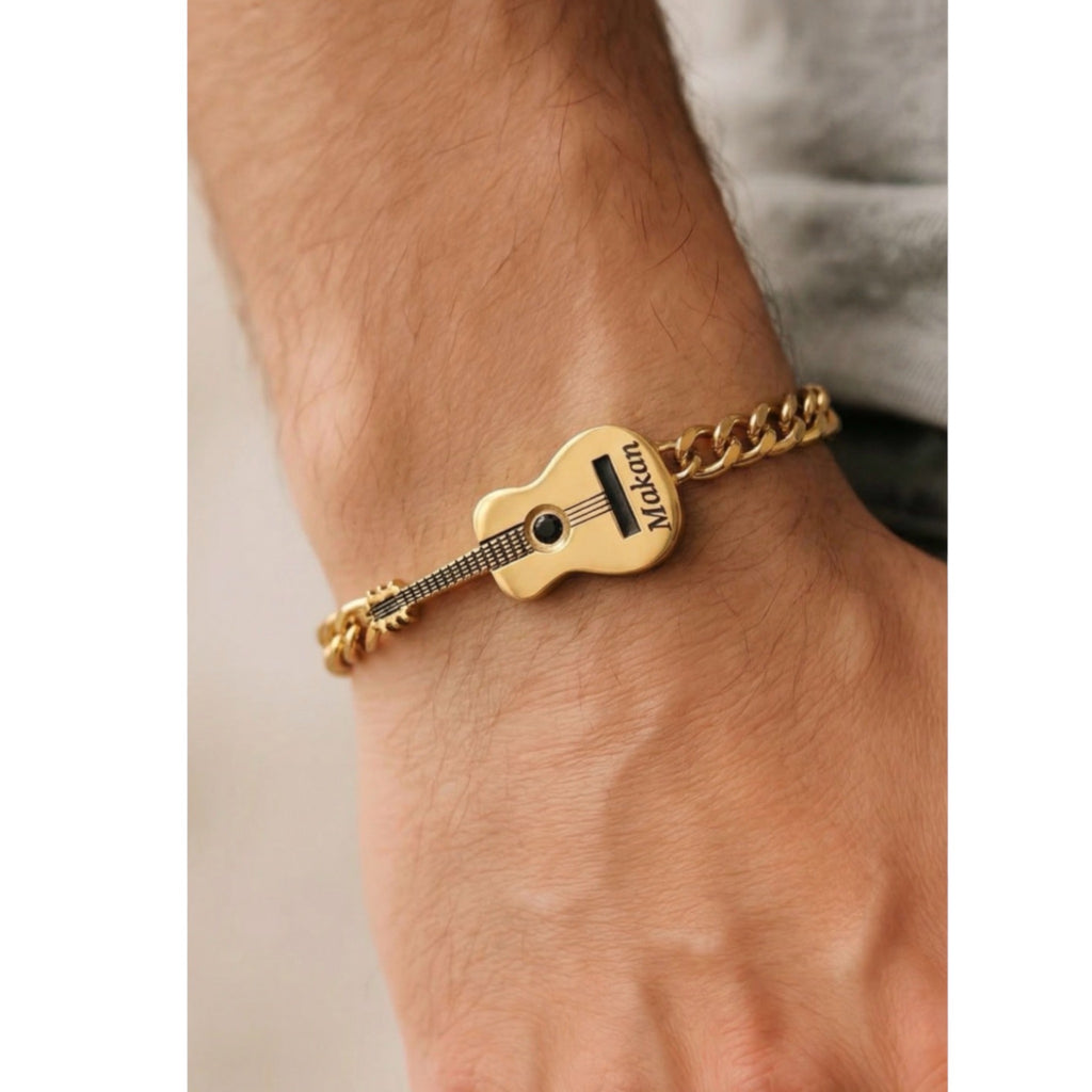 pulsera de guitarra con tu nombre