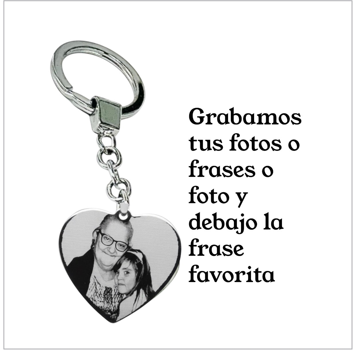Llavero de corazón personalizado