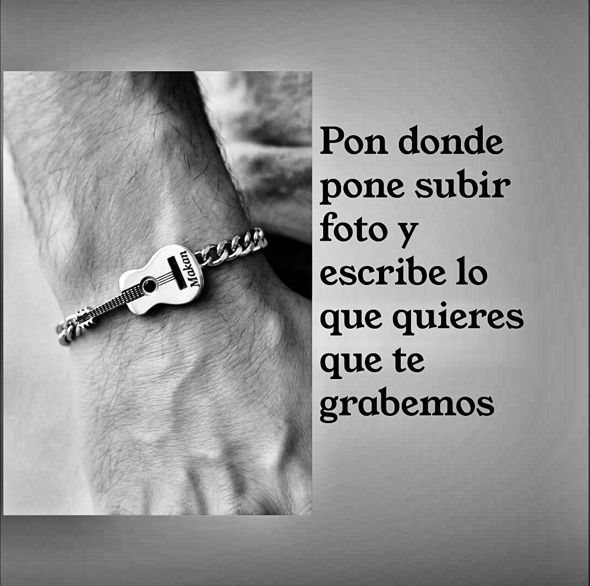 pulsera de guitarra con tu nombre