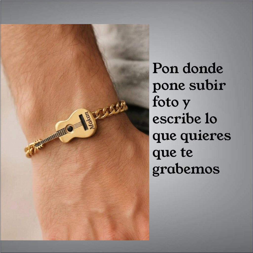 pulsera de guitarra con tu nombre