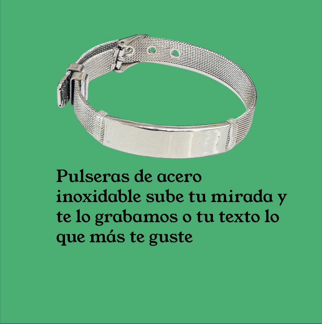 Pulsera todo de acero personalizada