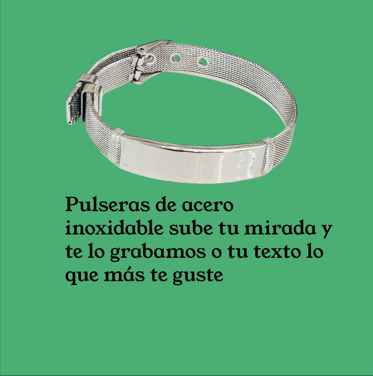 Pulsera todo de acero personalizada