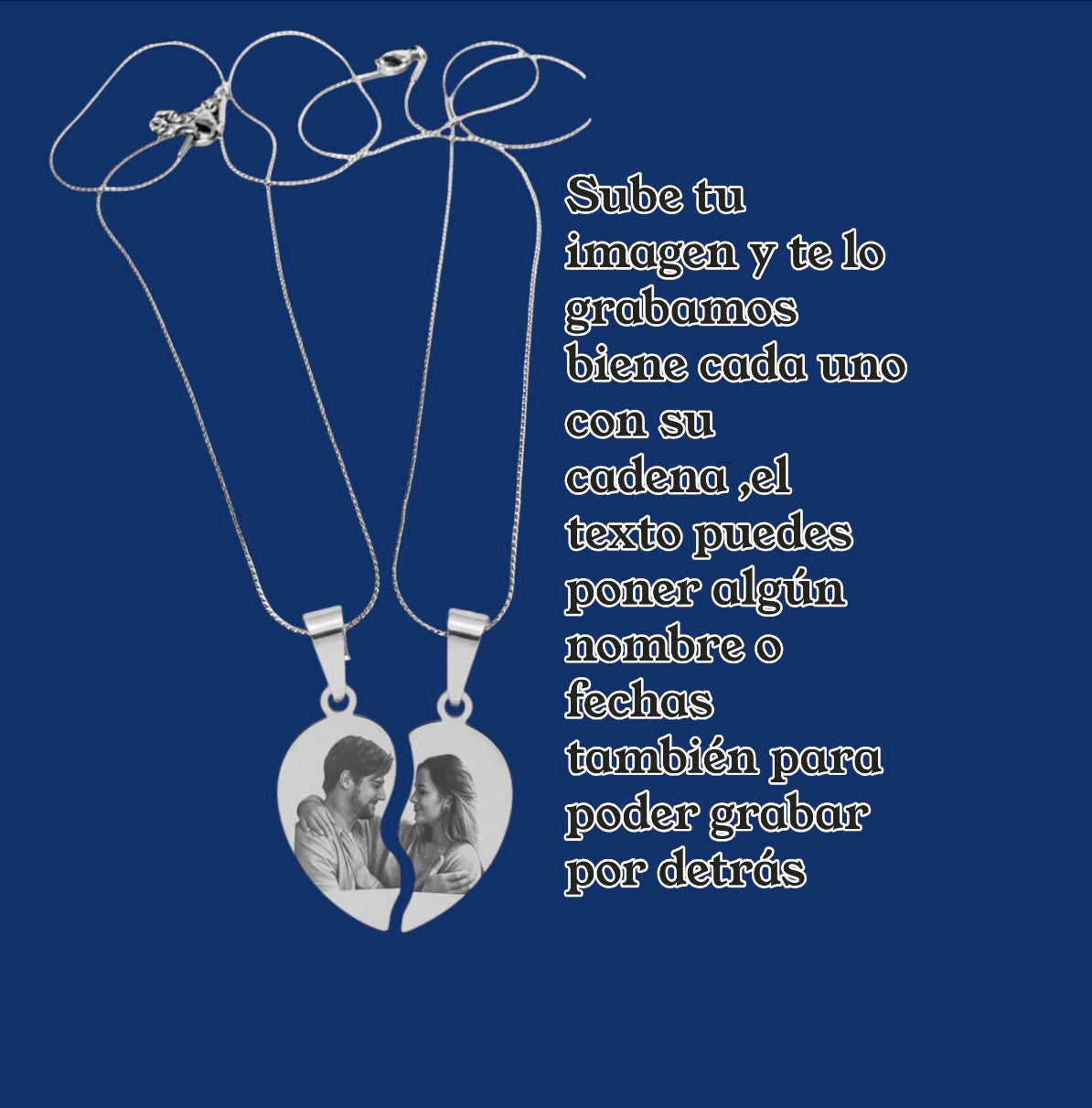 Colgante doble personalizado con tu foto o frases