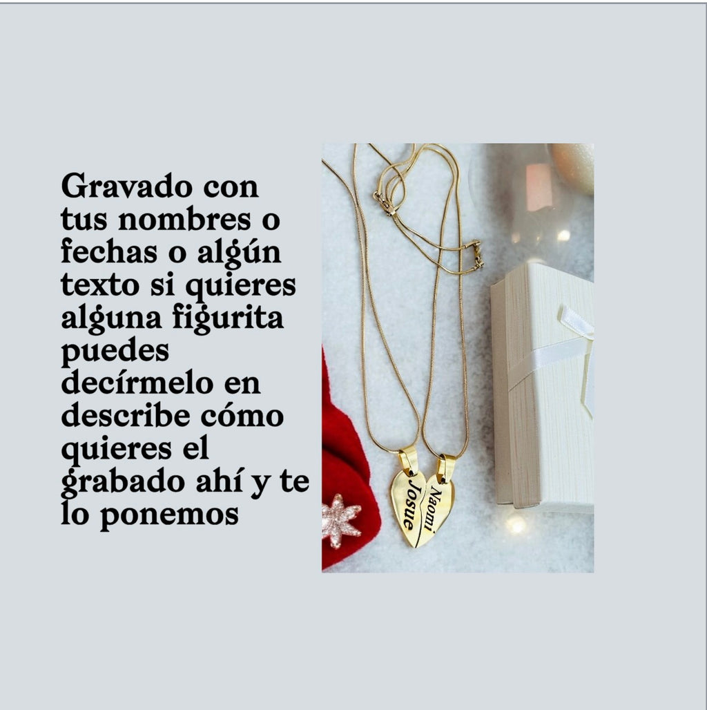 doble colgante perzonalisado con tus nombres