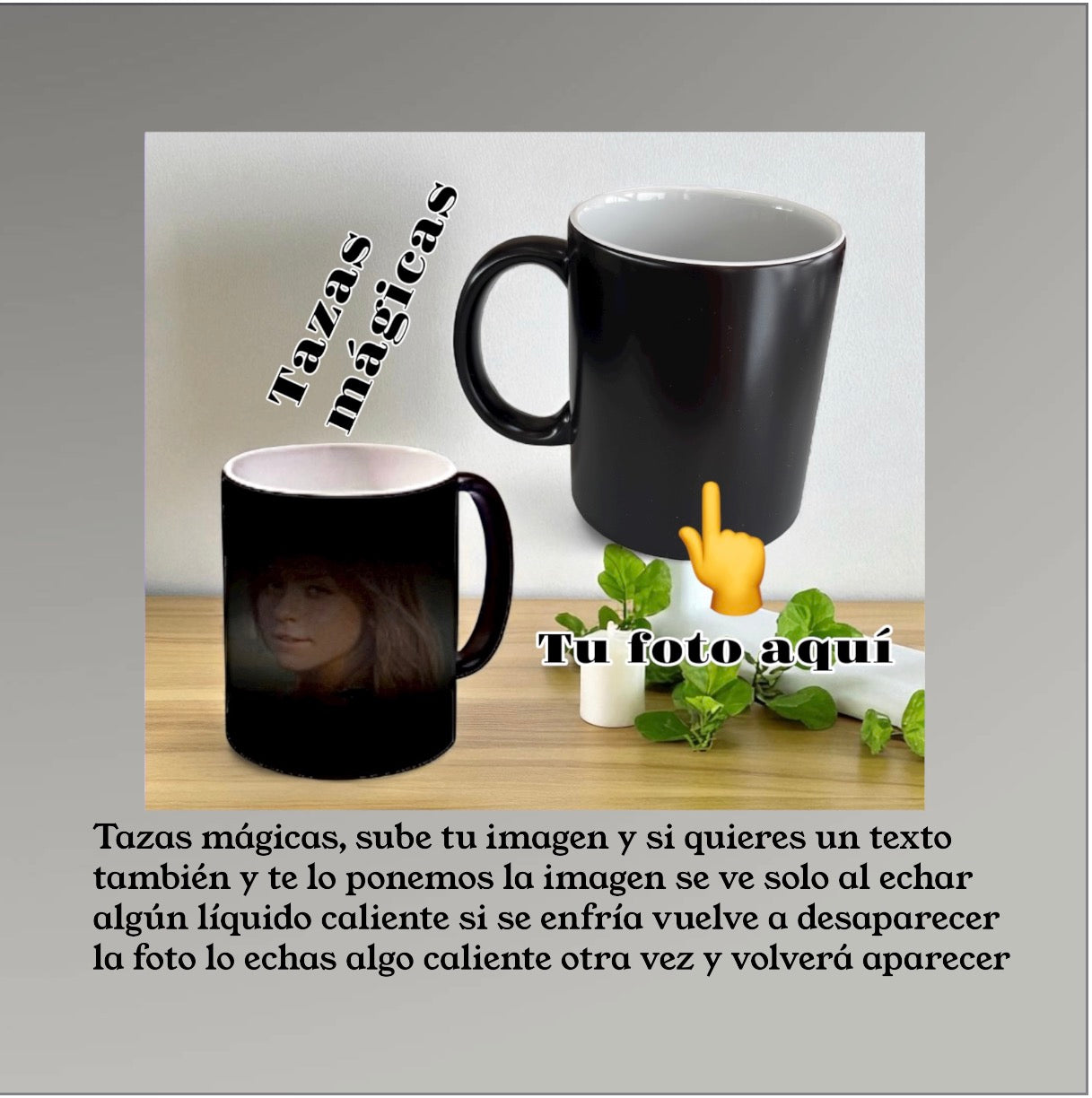 Tazas mágicas - fotos aparecen al echar algo caliente