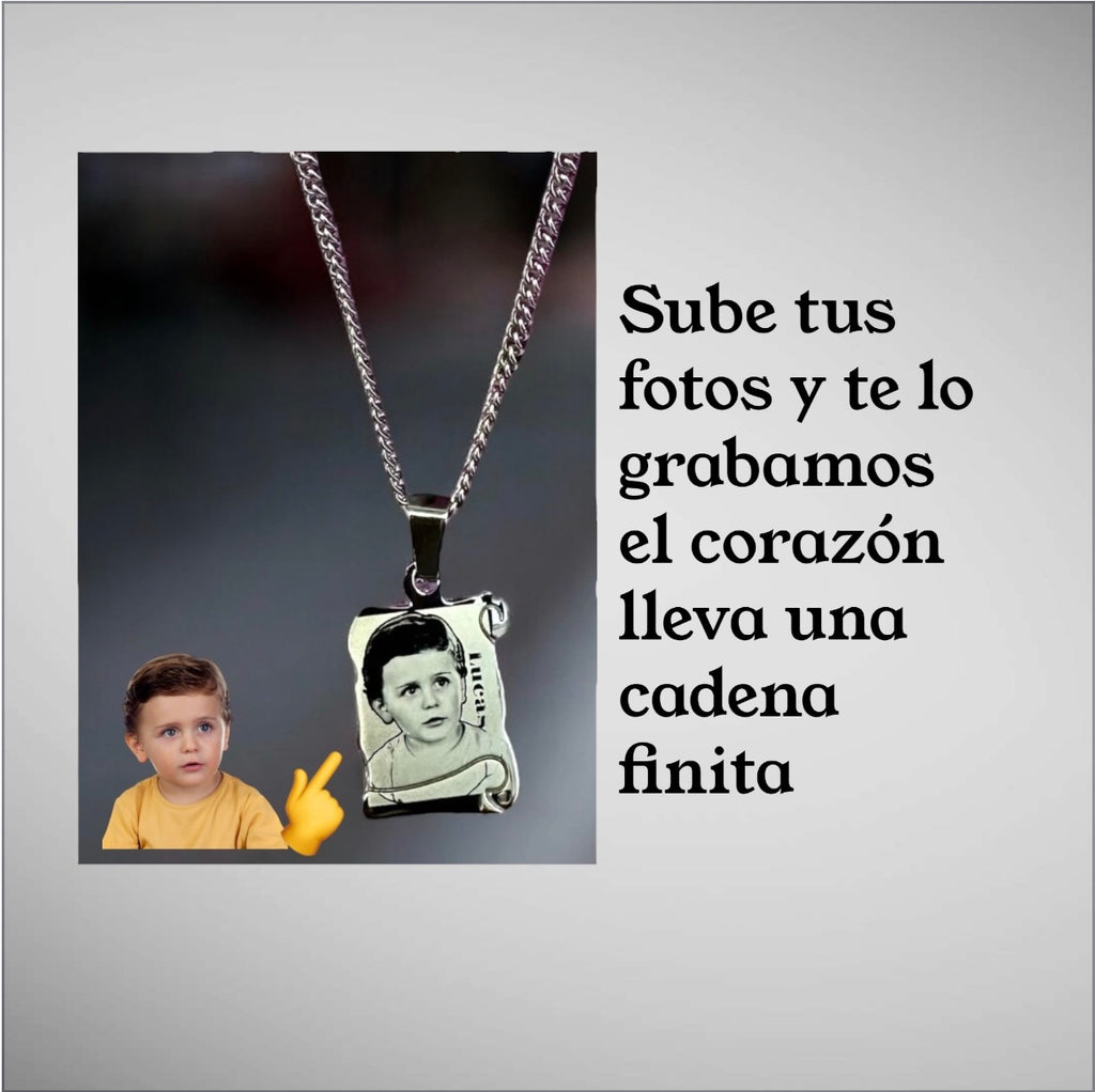 colgante de pergamino personalizado con tu foto o frase