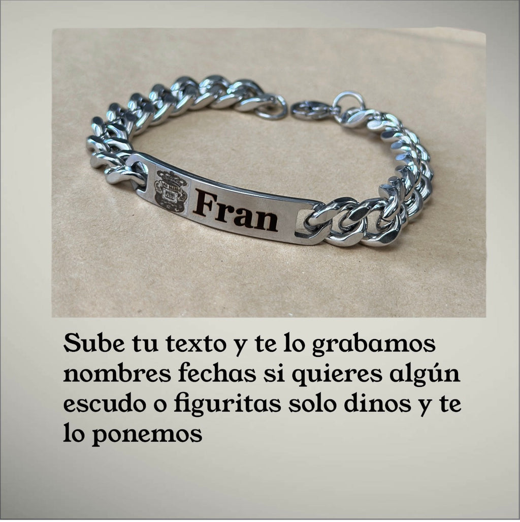 Pulsera acero plateada