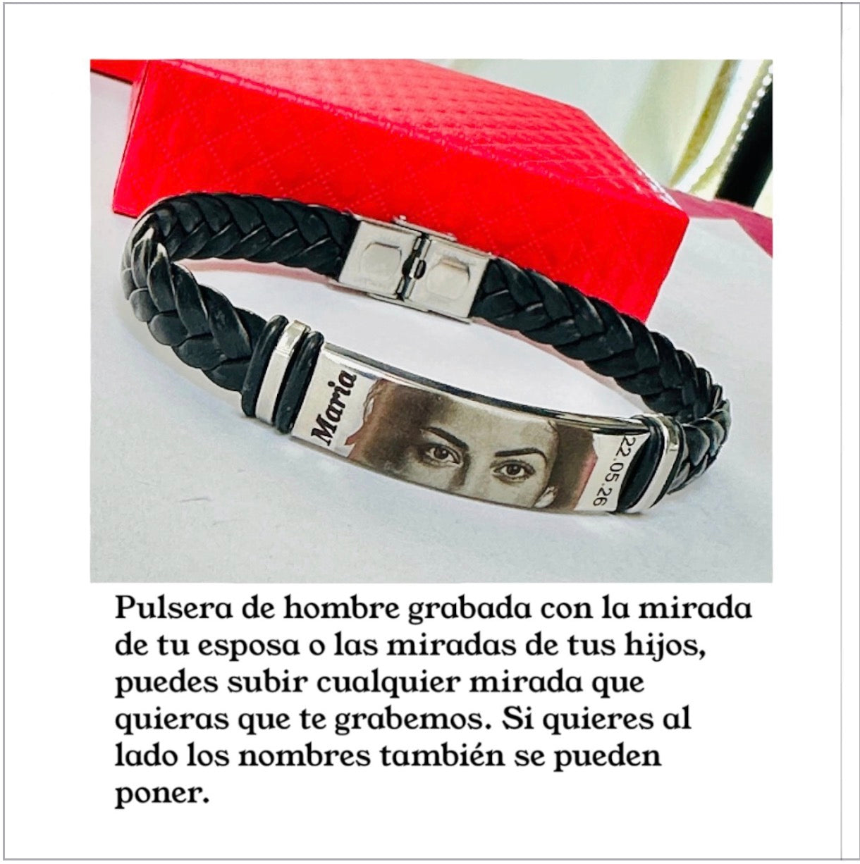 pulsera con foto o mirada