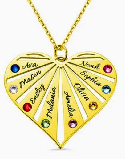 colgante corazon dorado personalizado
