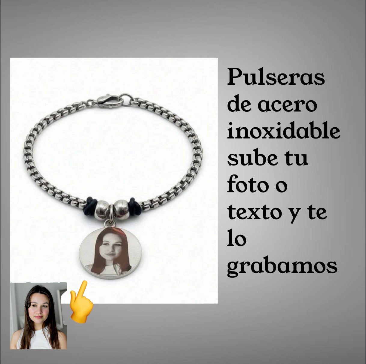 pulseras de acero personalizadas