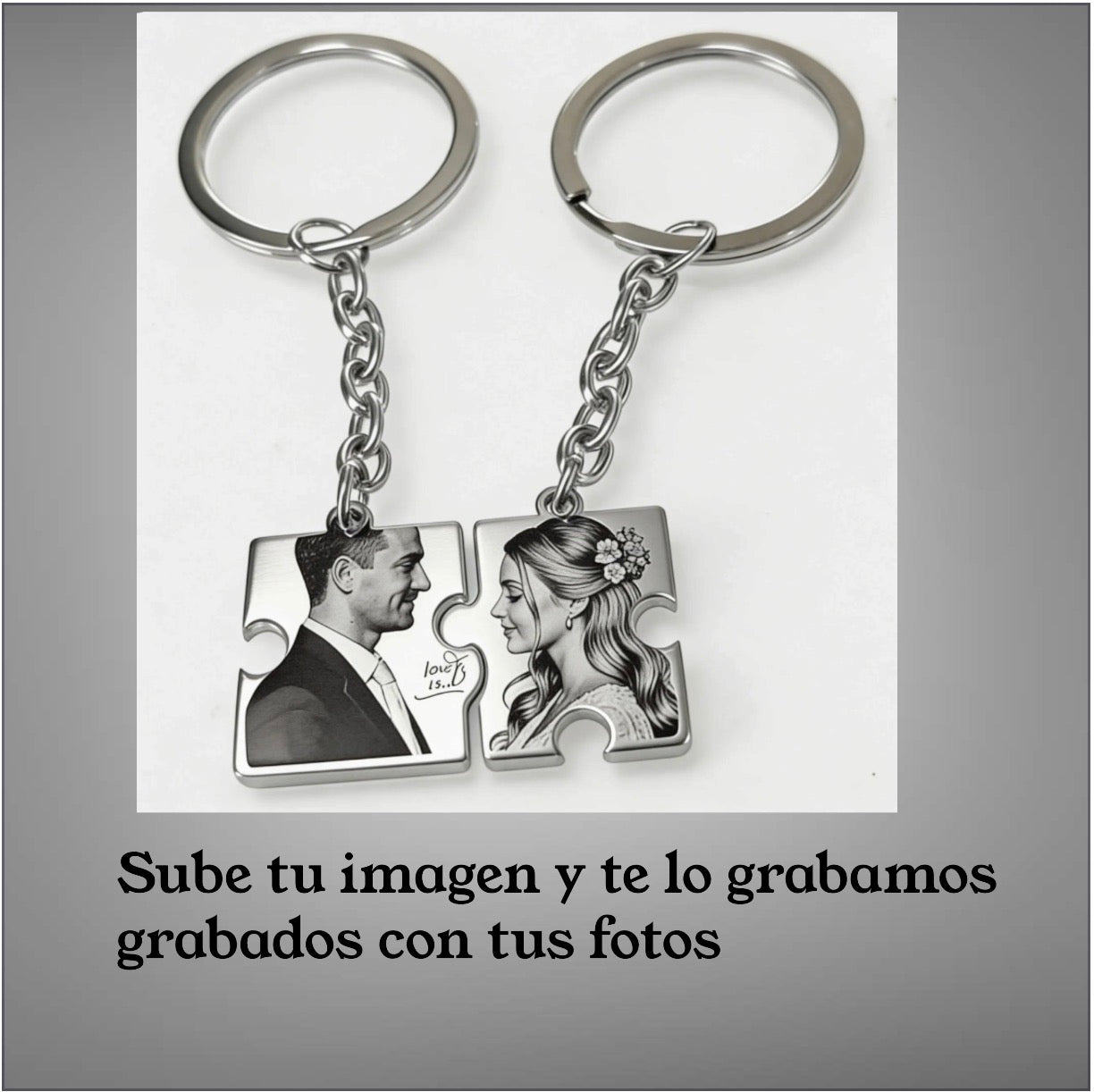 Llaveros para pareja personalizado con tus fotos