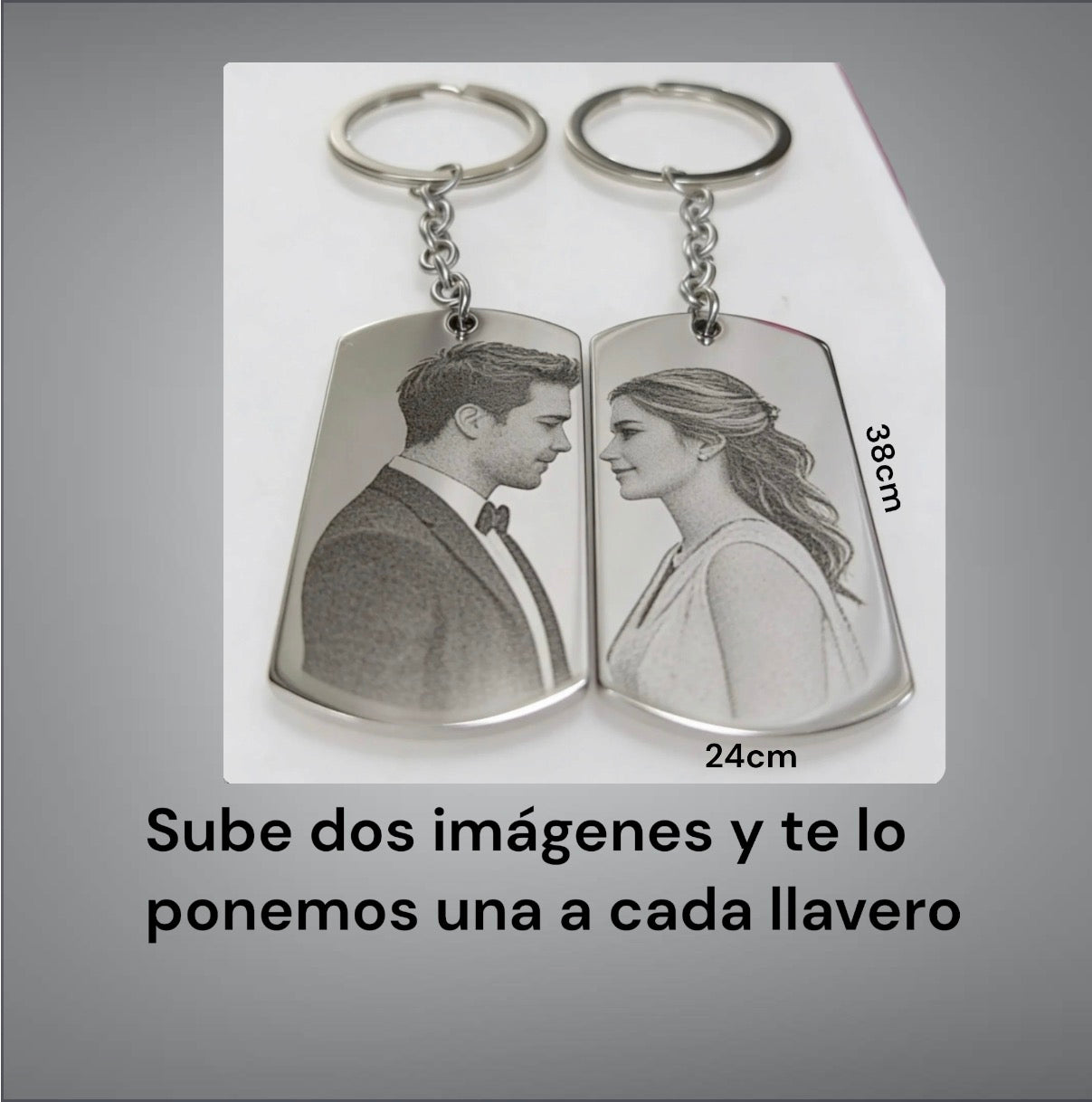 Llavero para parejas personalizado