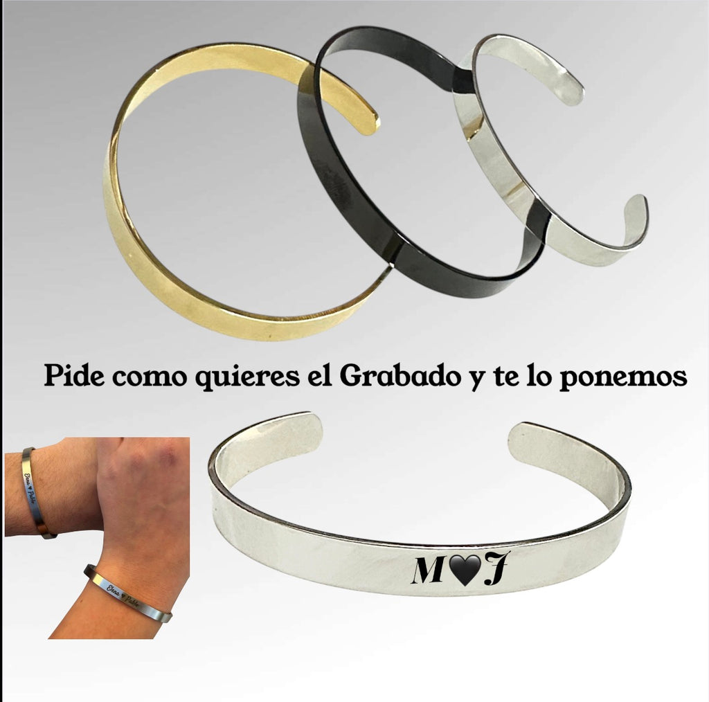 Pulseras de aro anchos personalizadas