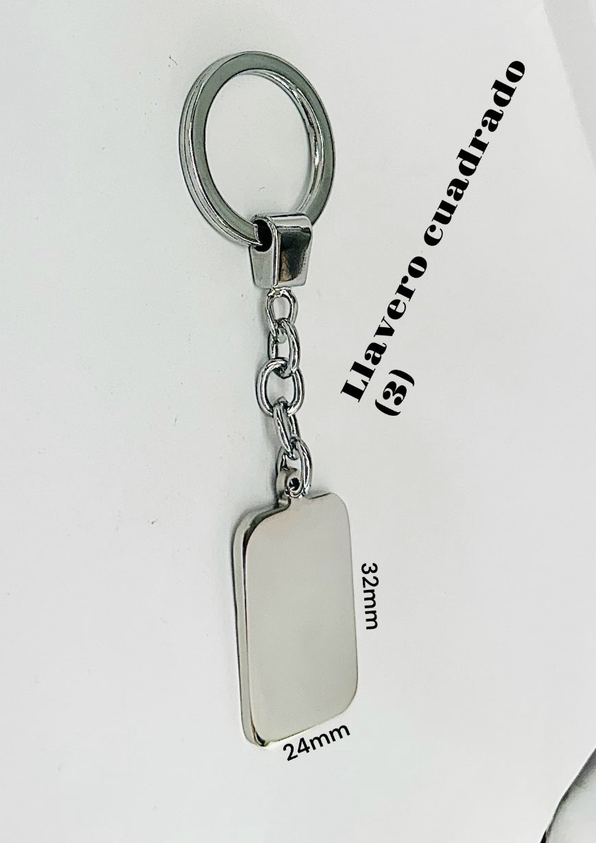 Llaveros cuadrados personalizados a tu gusto
