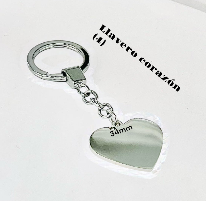 Llavero de corazón personalizado
