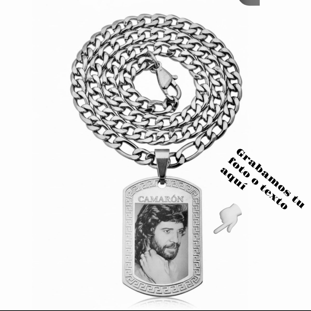 Colgante con dije bordes elegantes personalizado