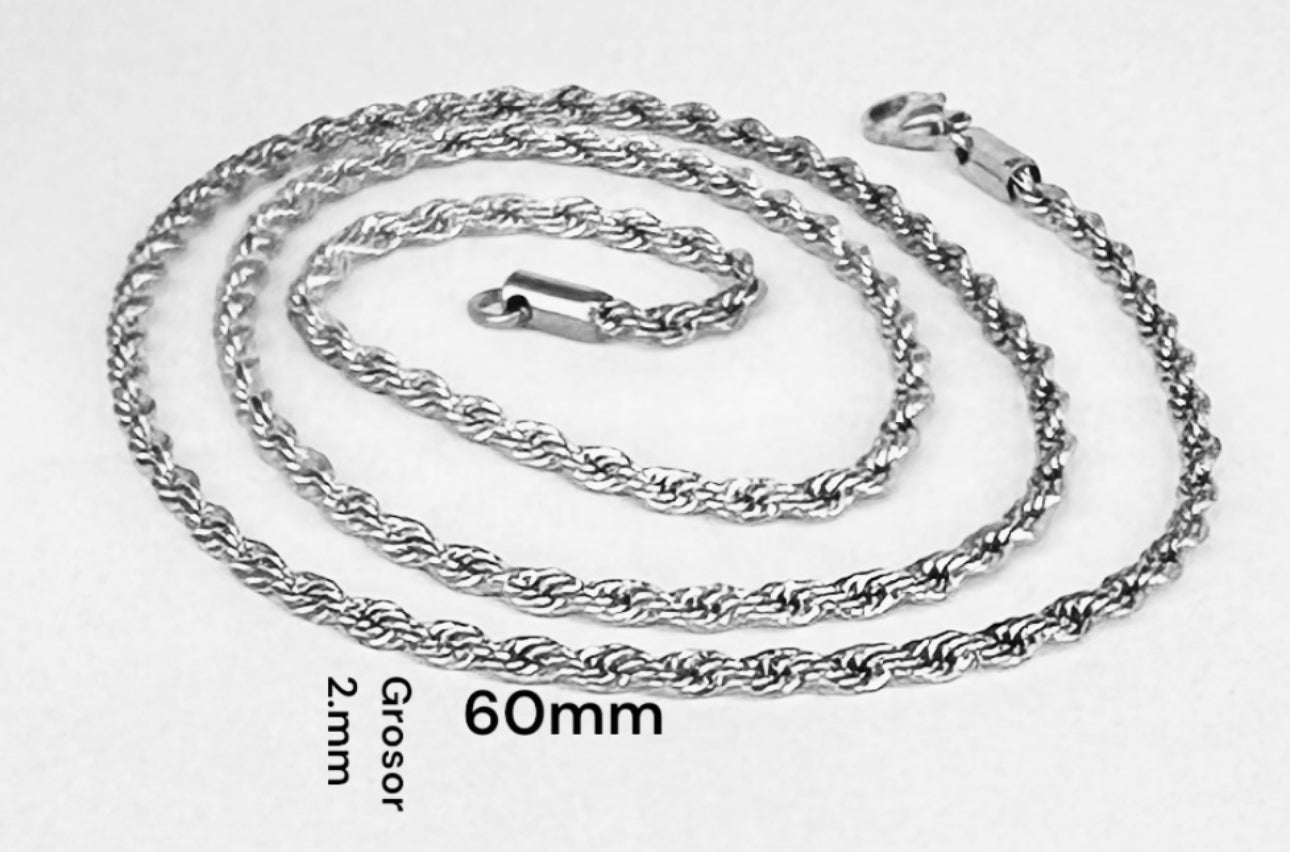 cadena de cordon dorado y plateado