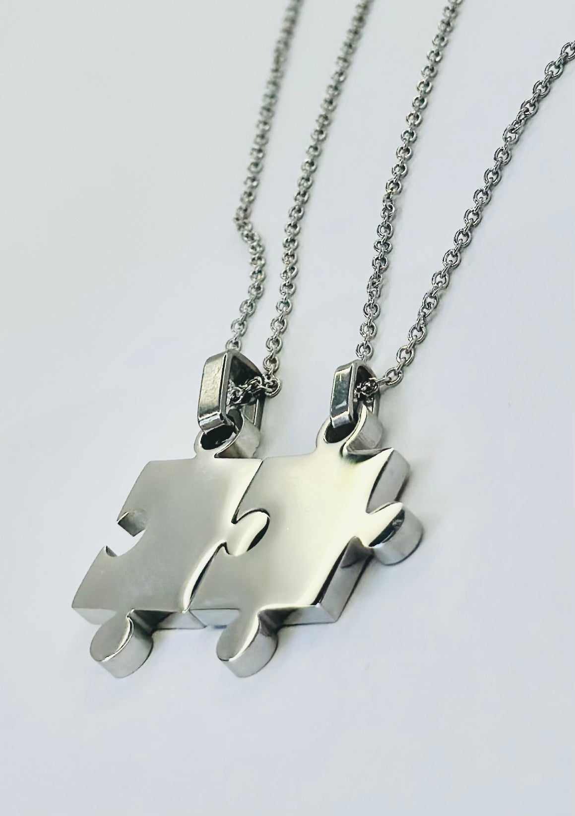 Puzzle con dos colgantes personalizado con foto o frase 16mm