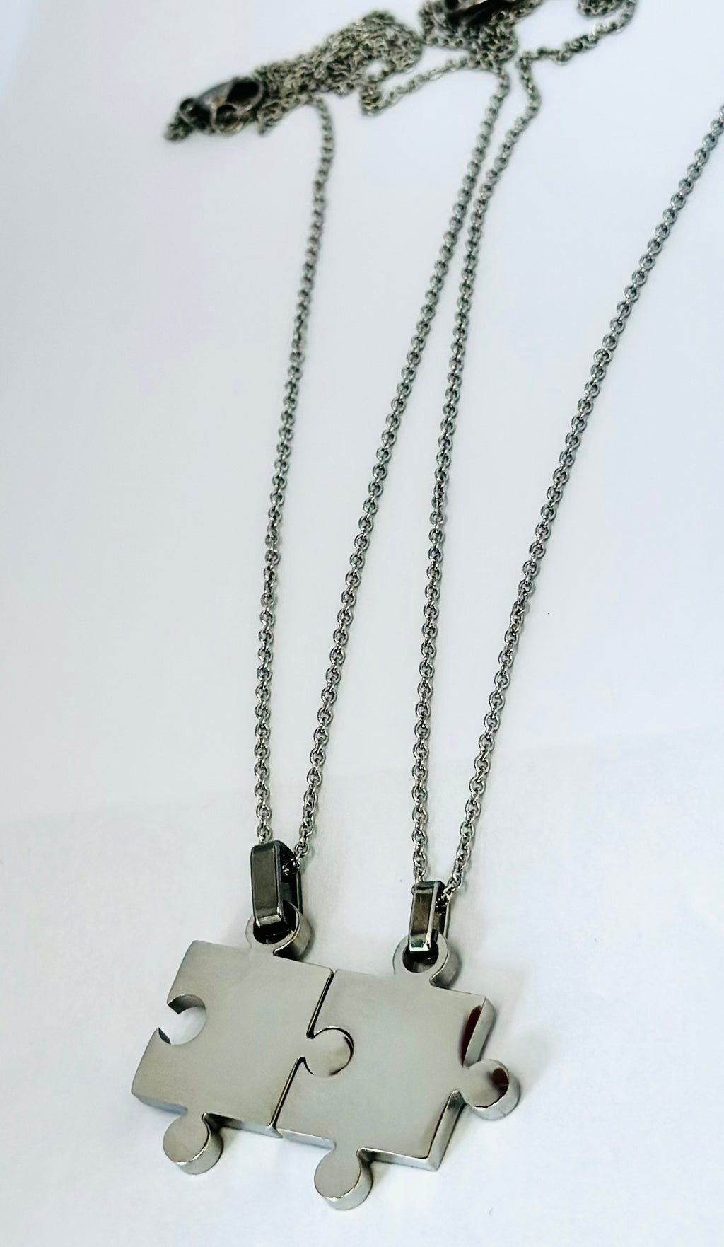 Puzzle con dos colgantes personalizado con foto o frase 16mm