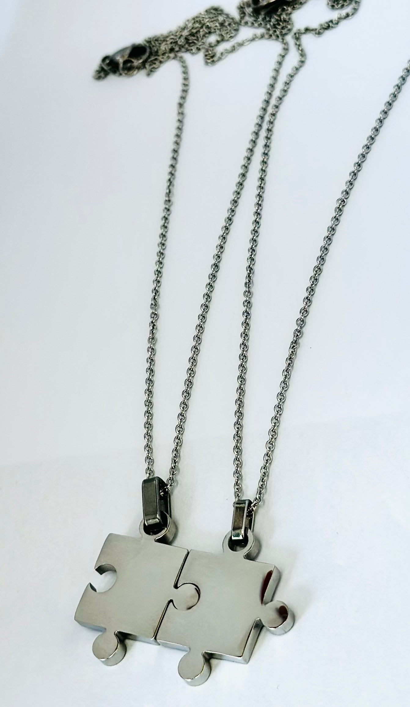 Puzzle con dos colgantes personalizado con foto o frase 16mm