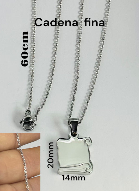 colgante de pergamino personalizado con tu foto o frase