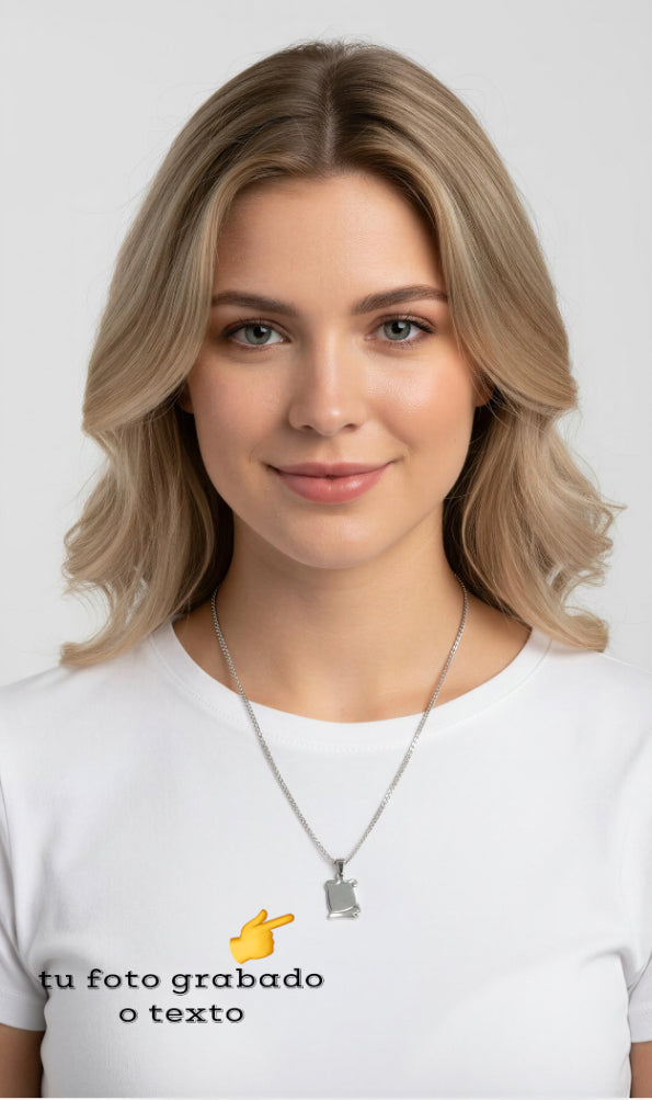 colgante de pergamino personalizado con tu foto o frase