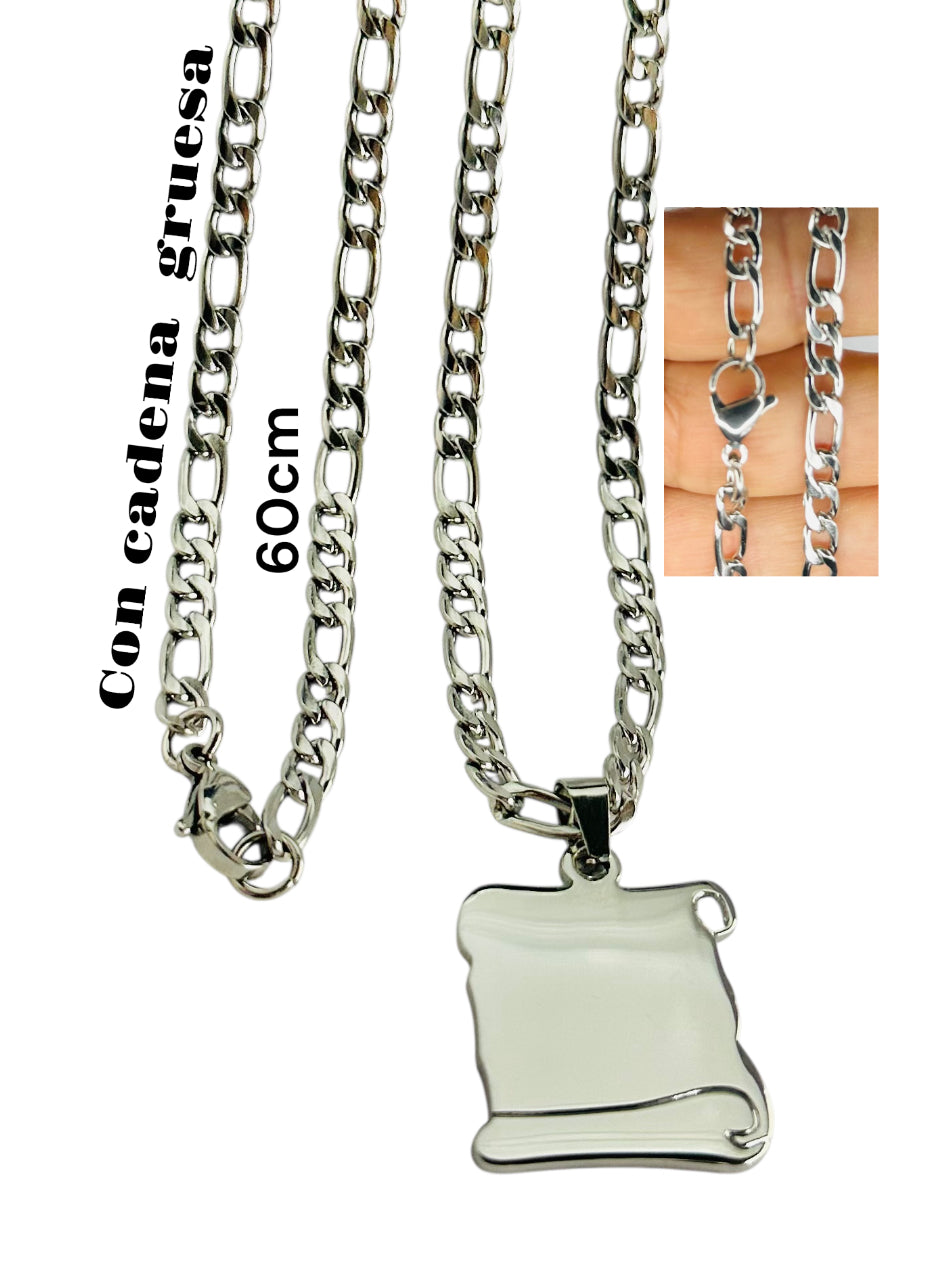 colgante de pergamino personalizado con tu foto o frase