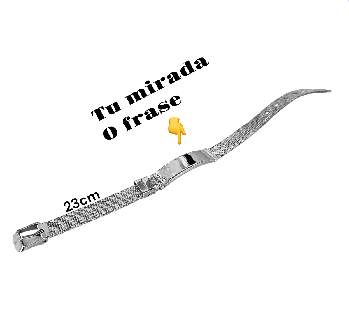 Pulsera todo de acero personalizada