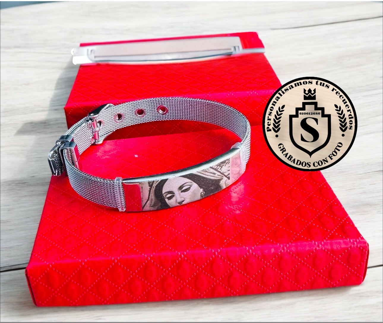 Pulsera todo de acero personalizada