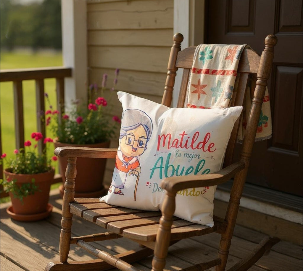 Cojín personalizado con foto y frase