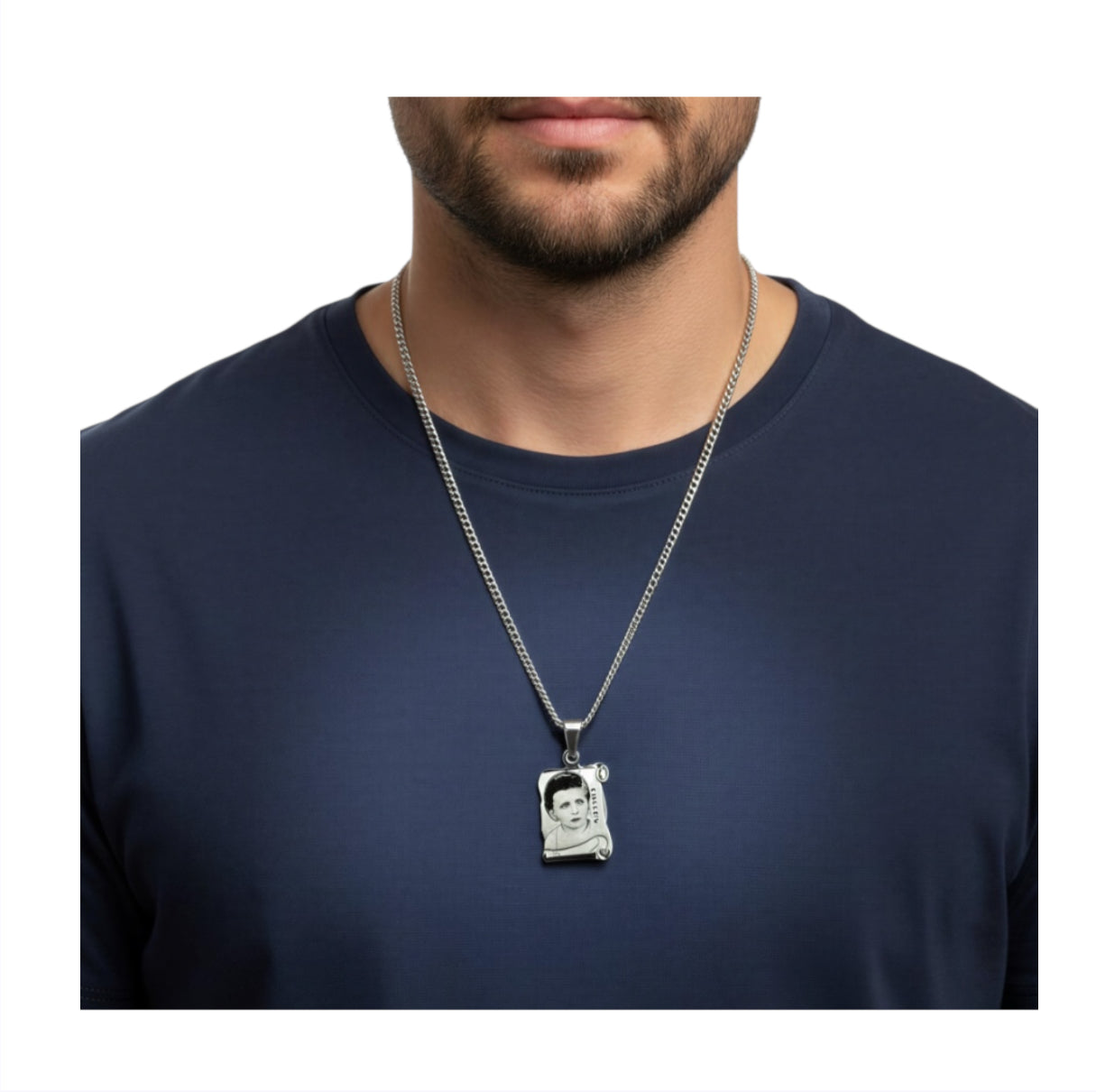 colgante de pergamino personalizado con tu foto o frase