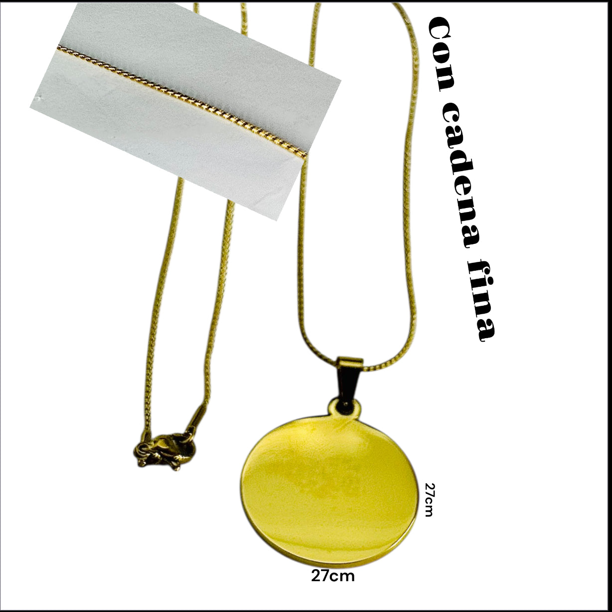 colgante redondo personalizada con tu foto o texto