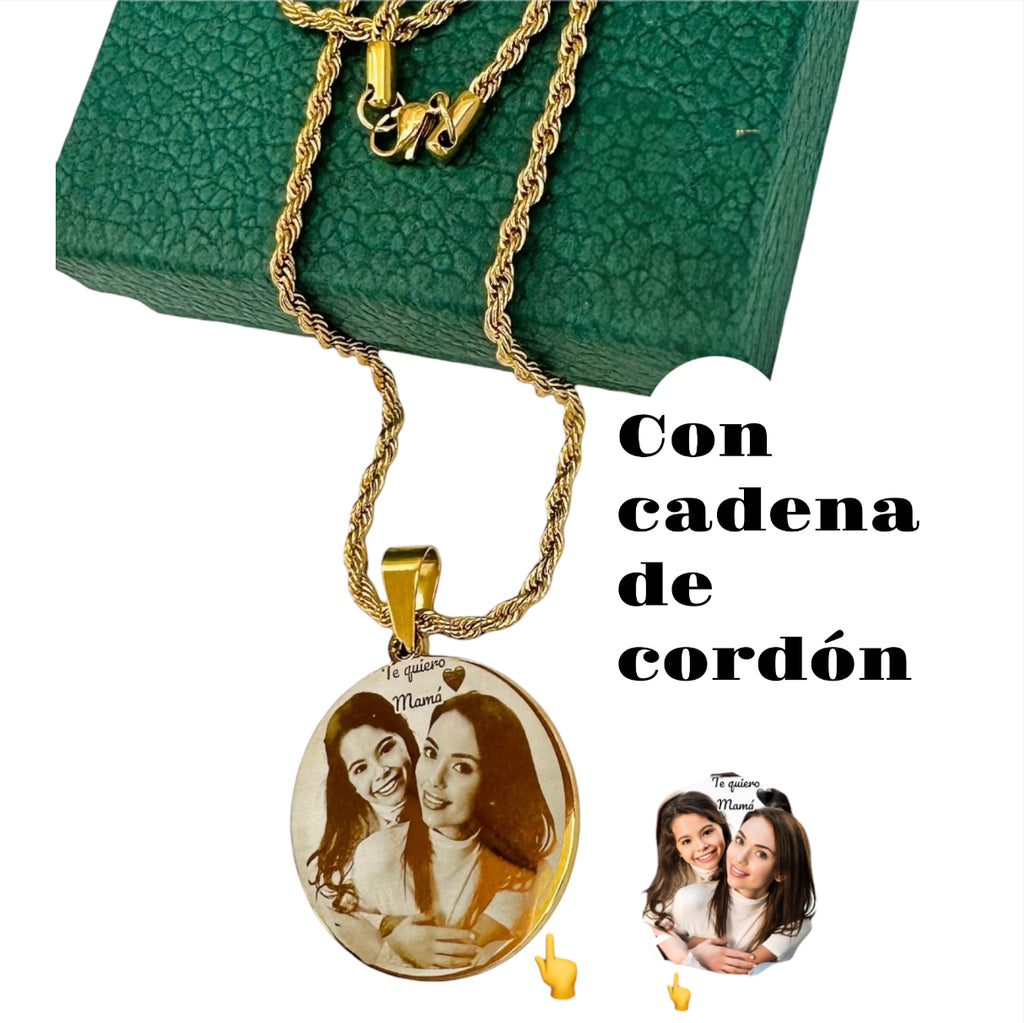 colgante redondo personalizada con tu foto o texto