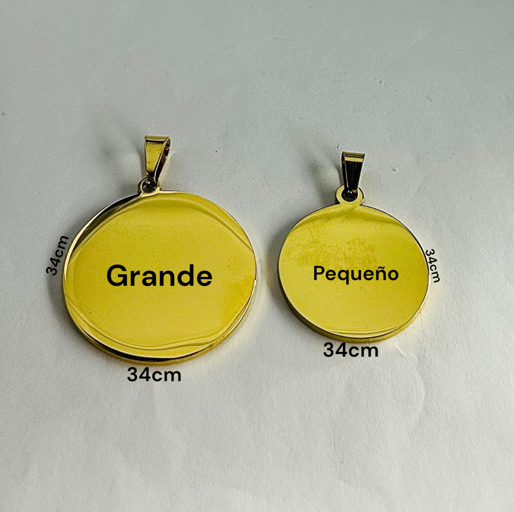 colgante redondo personalizada con tu foto o texto