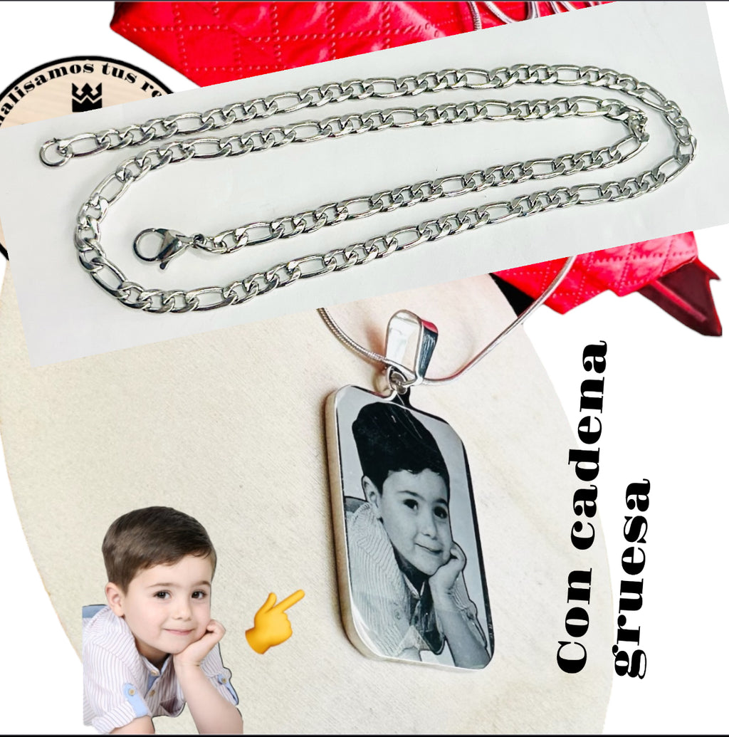 Colgante cuadrado 24mm por 32mm personalizado