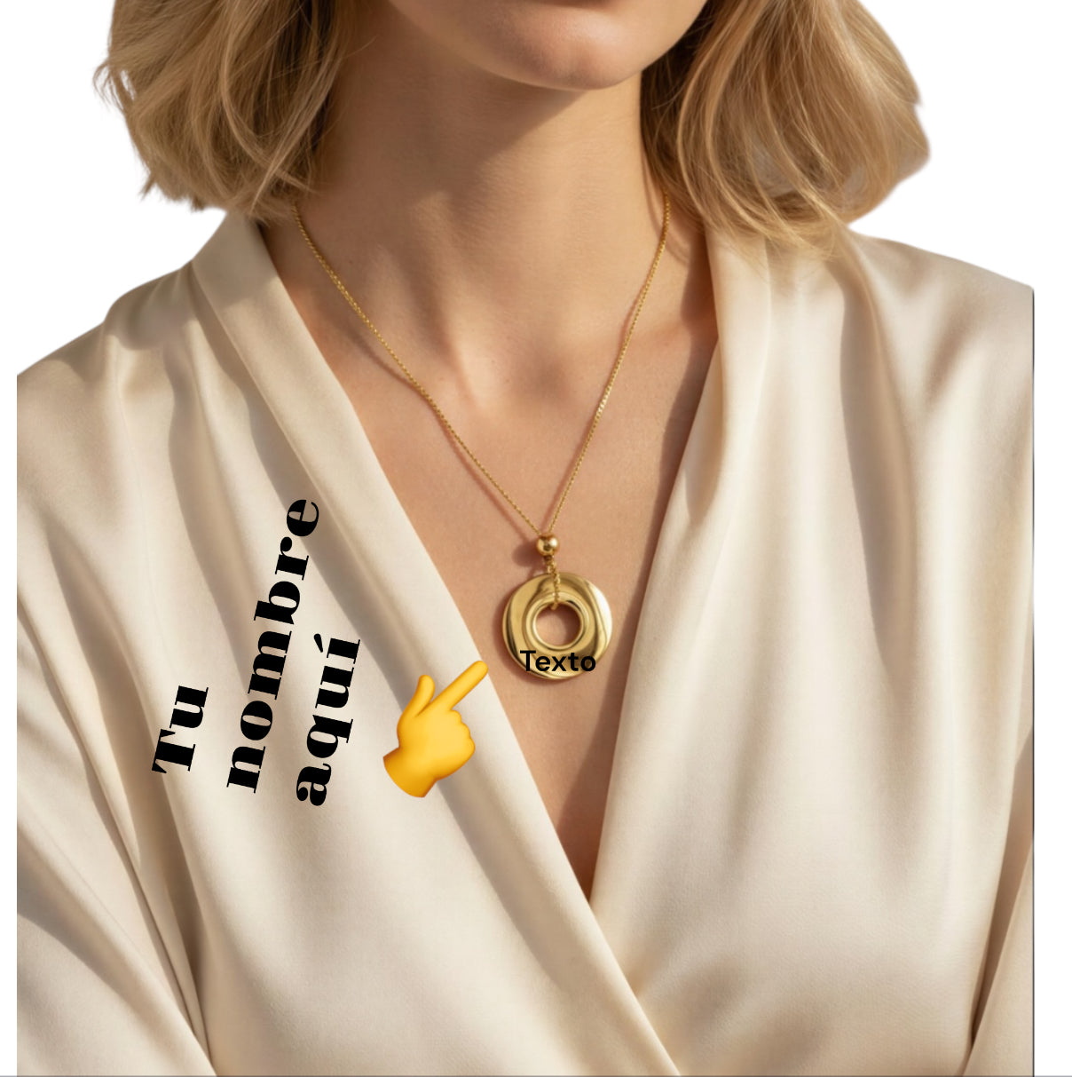 COLGANTE CIRCULO CON TUS NOMBRES PERSONALIZADO