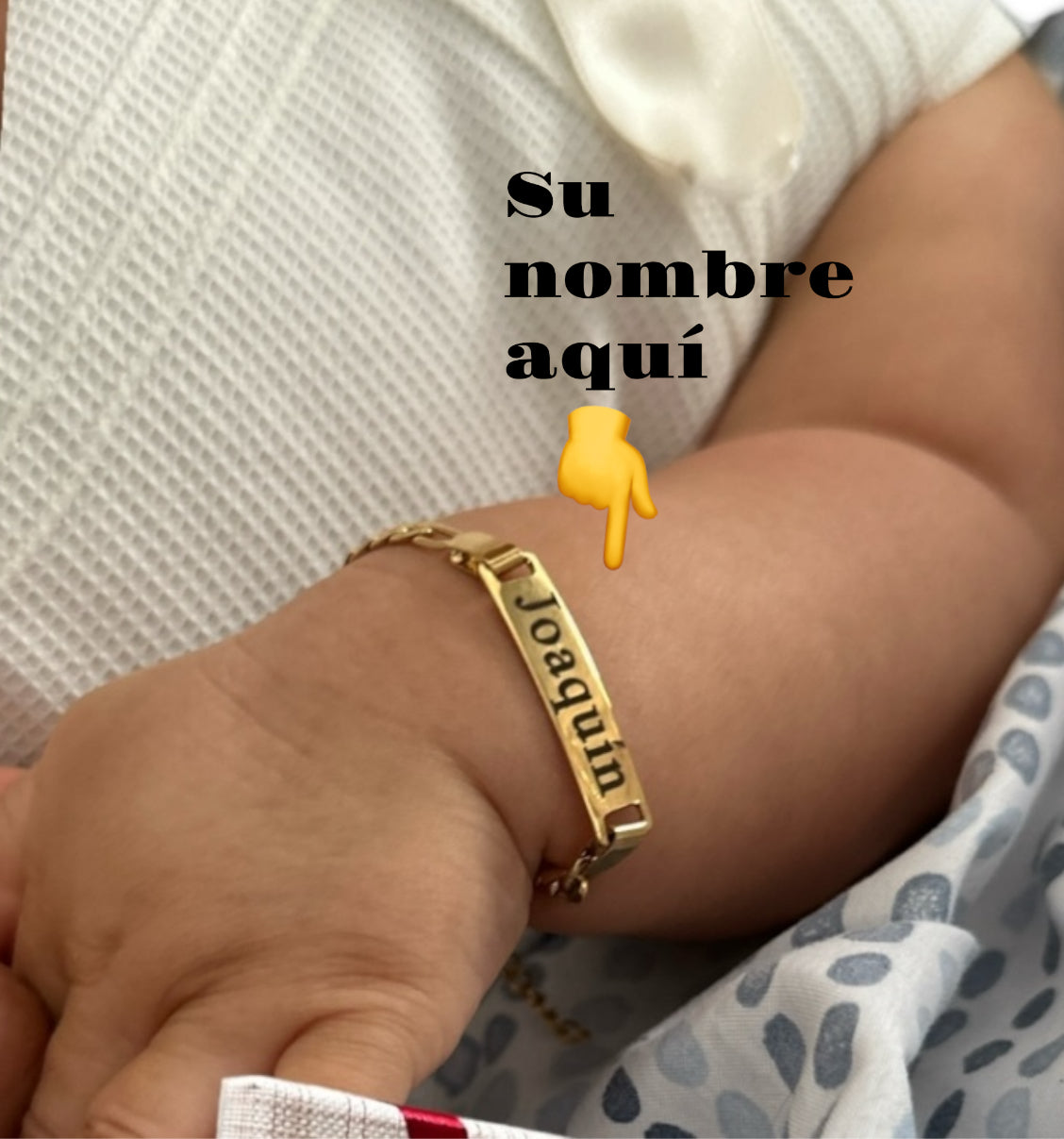 Pulseras de bebe dorado
