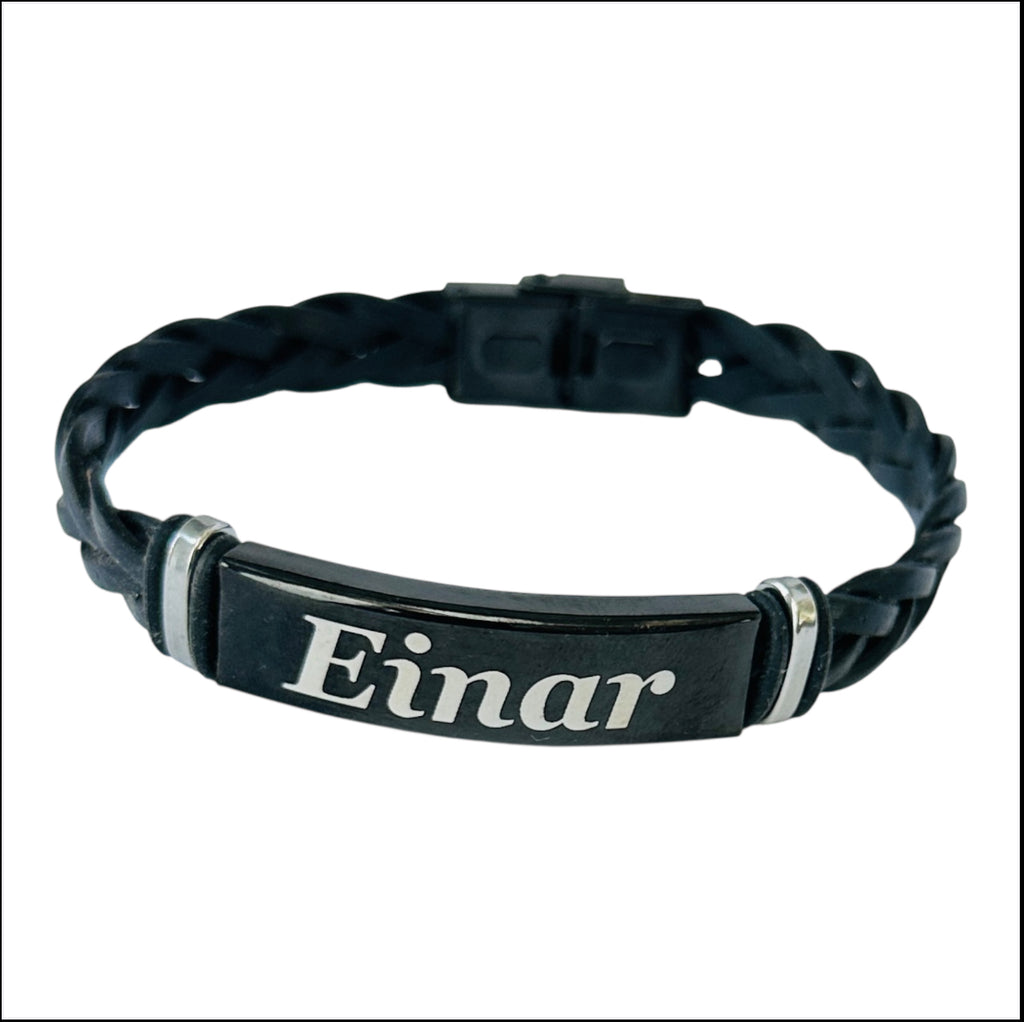 Pulsera con chapa negro