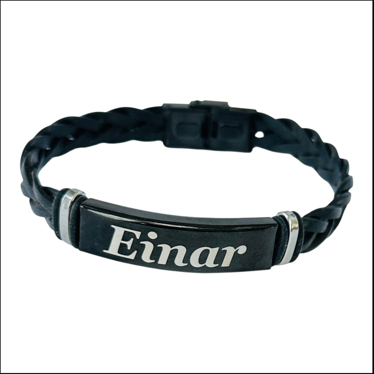Pulsera con chapa negro