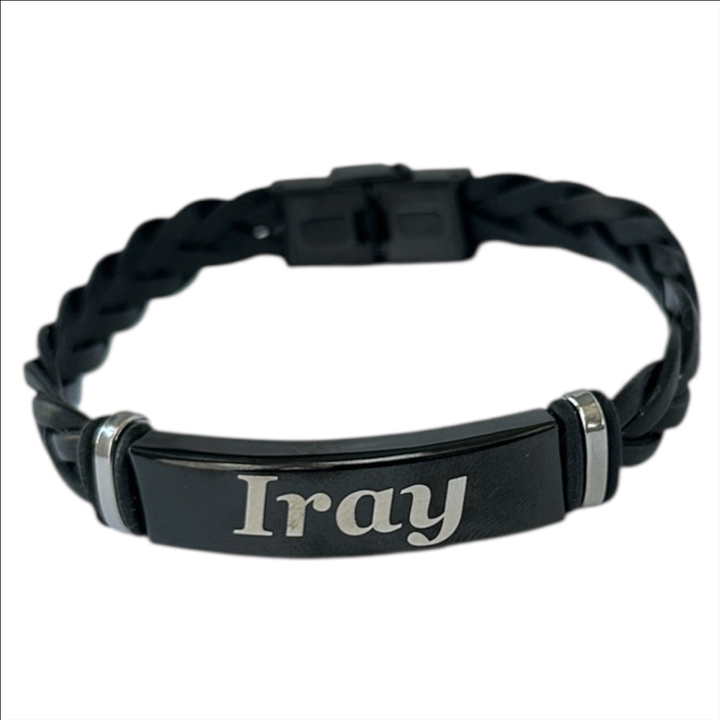 Pulsera con chapa negro