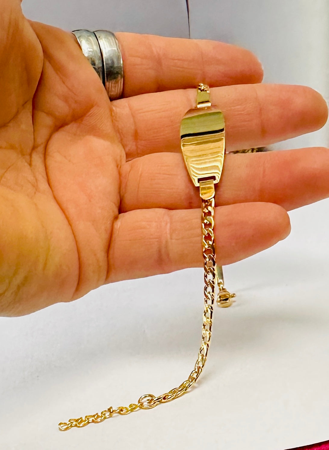 pulsera de acero placa ovalada personalizada con texto o tu mirada