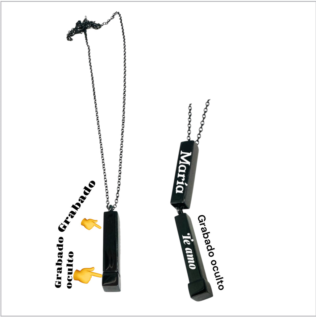 Colgante de barra con mensaje oculto personalizado a tu gusto