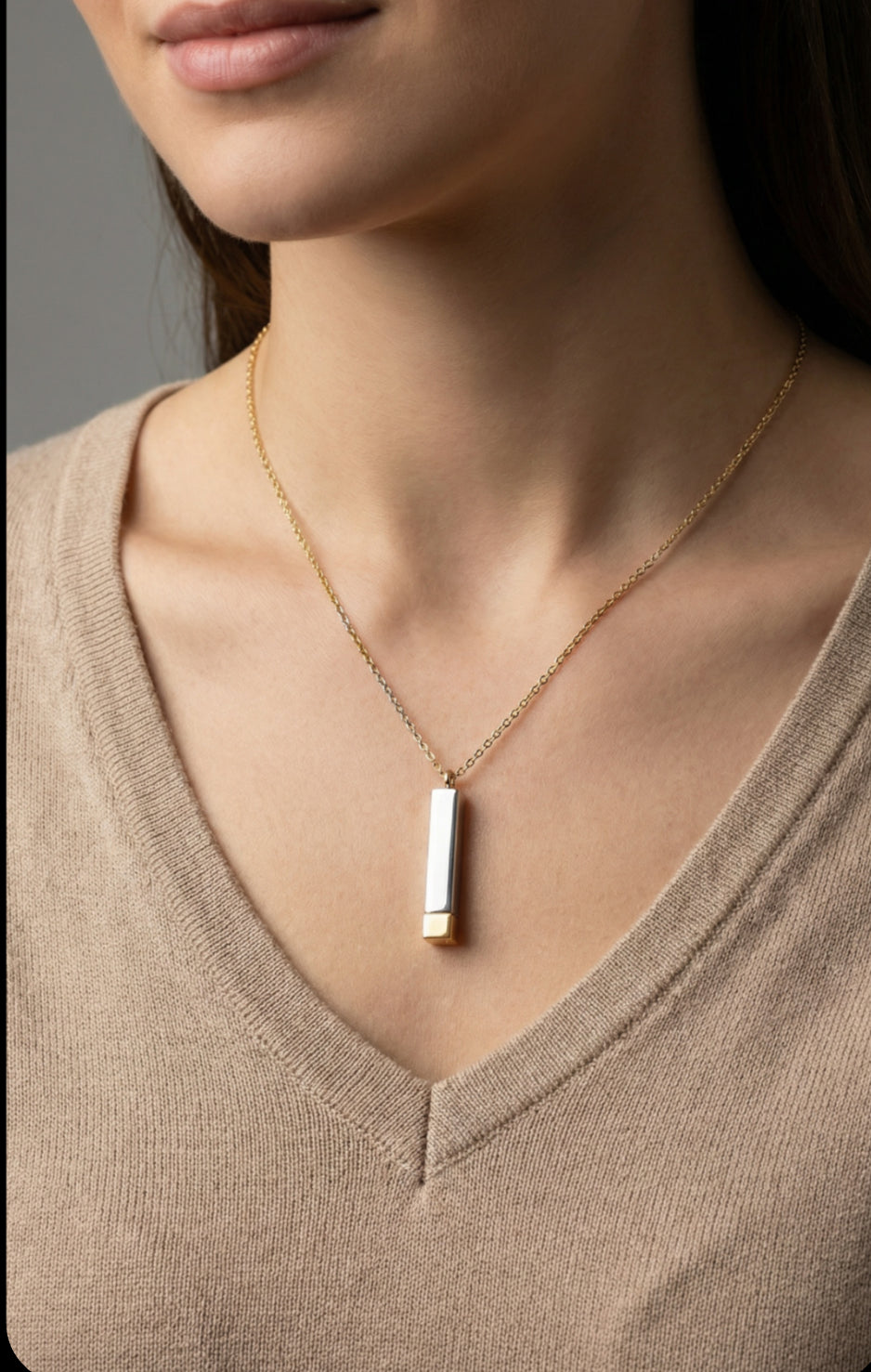 Colgante de barra con mensaje oculto personalizado a tu gusto