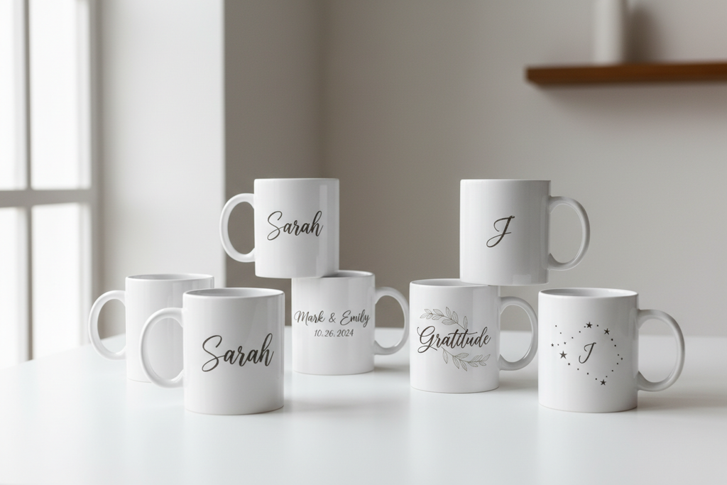 tazas blancas personalizadas